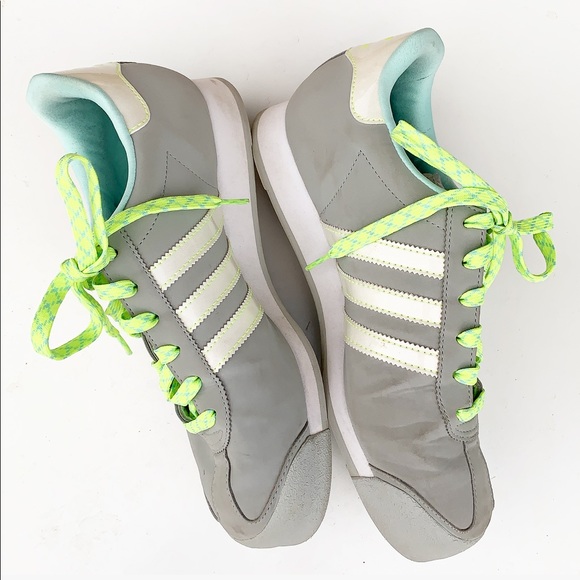 Adidas Samoa Sneakers Tennis Shoes Grey Mint - Picture 4 of 7